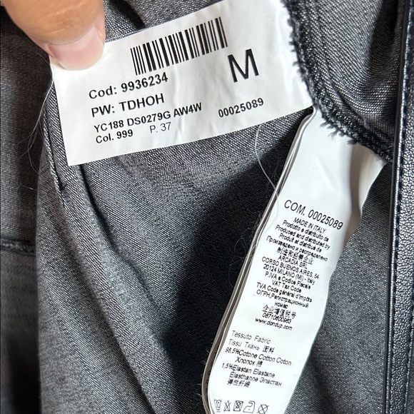 ✨DONDUP Black Button-Up Denim Shirt NWT Sz Medium✨ - Picture 9 of 9